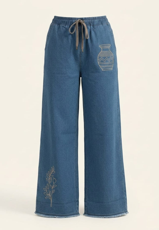 Women's Artistic Embroidered Jeans