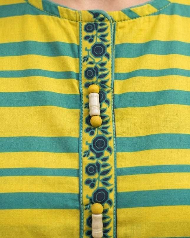 Canary Cruise Embroidered Cotton Lawn Kurti